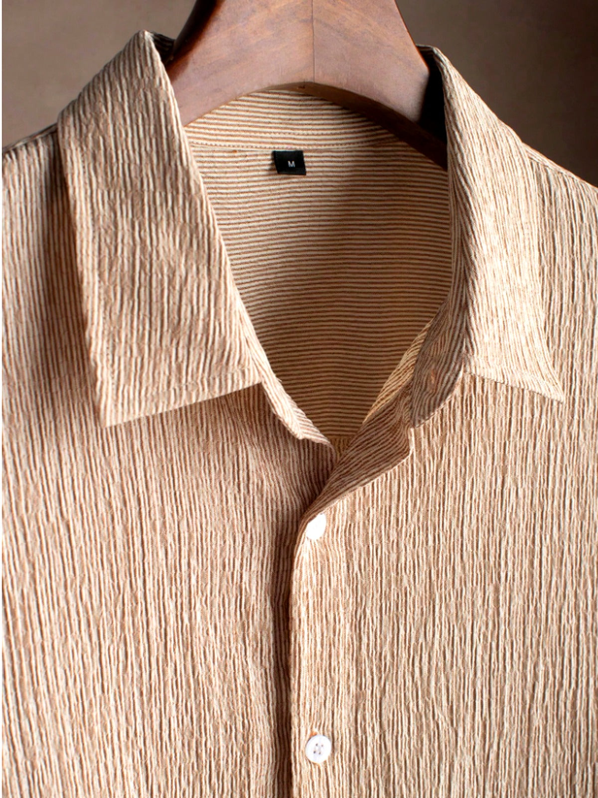 Conjunto Masculino Vintage | Camisa Crinkle + Calça Oliva | Old Money