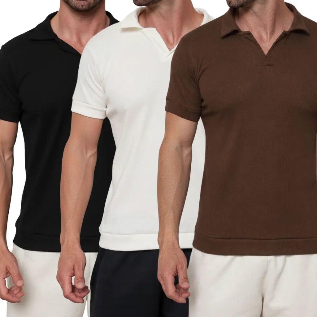 Kit 3 Polos Old Money | Canelada Premium | Gola Italiana