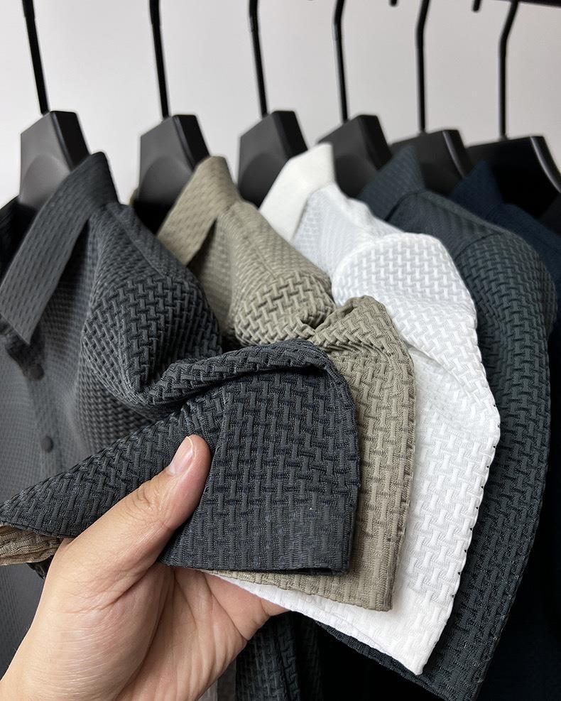 Polo Masculina Ice Silk | Tecido Gelado Texturizado Old Money