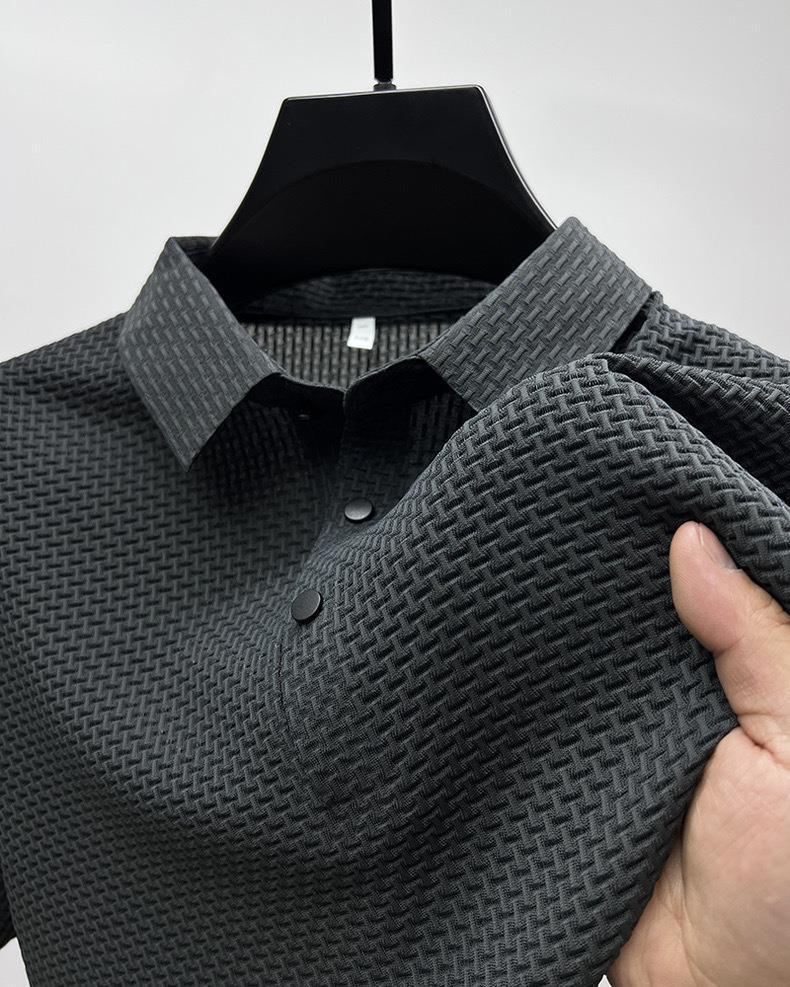 Polo Masculina Ice Silk | Tecido Gelado Texturizado Old Money