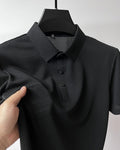 Polo Masculina Ice Silk | Tecido Gelado Texturizado Old Money