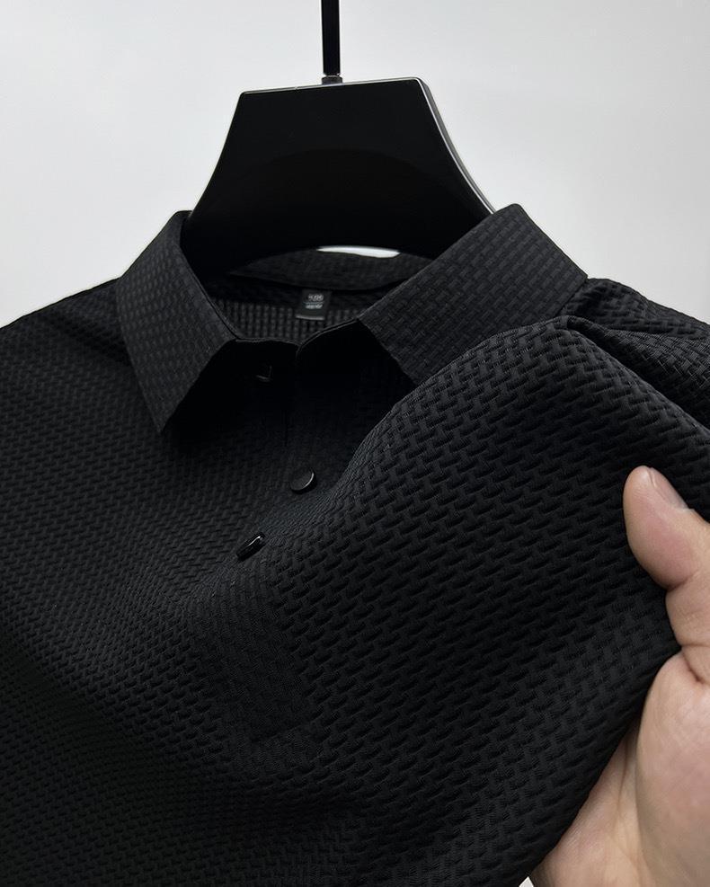 Polo Masculina Ice Silk | Tecido Gelado Texturizado Old Money