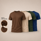 Kit 4 Camisetas Premium | 100% Algodão Masculina