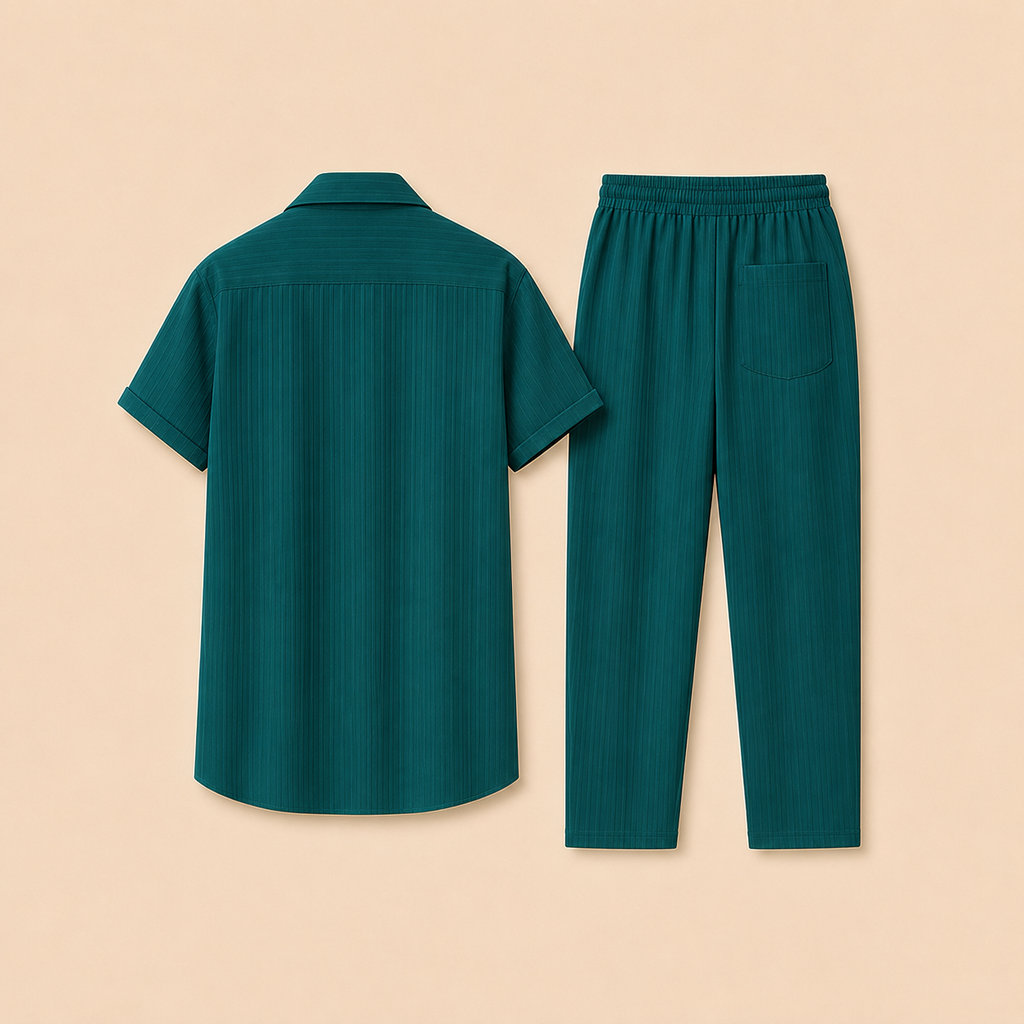 Conjunto Social Masculino | Camisa + Calça Cintura Ajustável | Old Money
