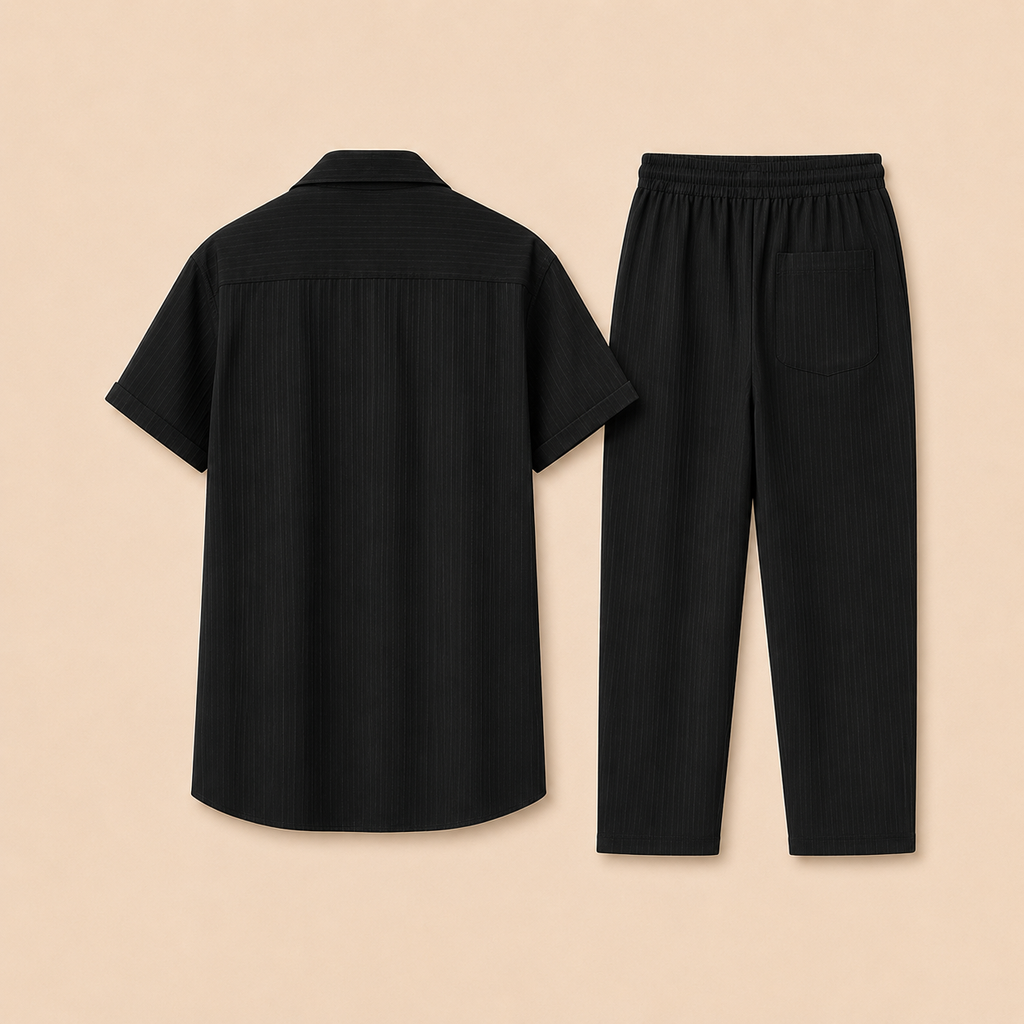 Conjunto Social Masculino | Camisa + Calça Cintura Ajustável | Old Money