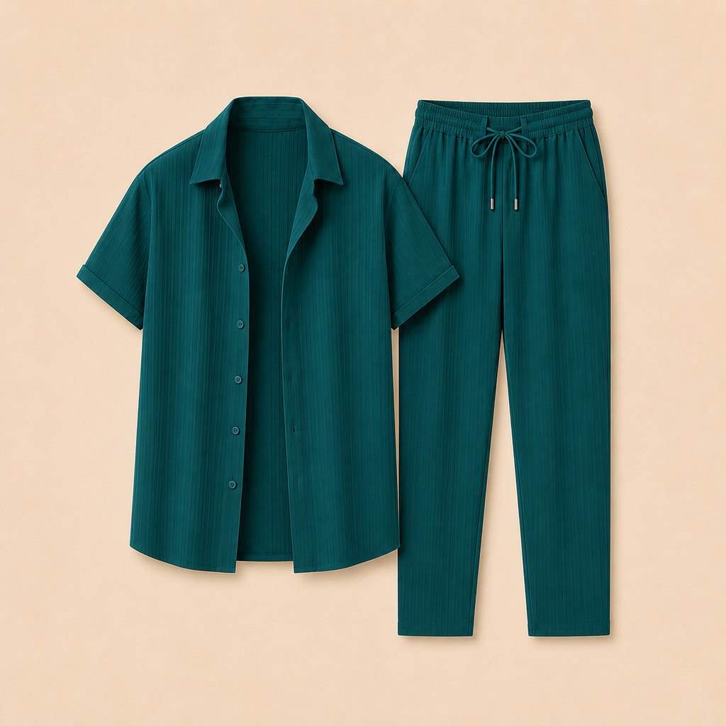 Conjunto Social Masculino | Camisa + Calça Cintura Ajustável | Old Money