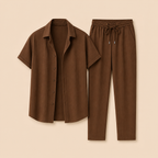 Conjunto Social Masculino | Camisa + Calça Cintura Ajustável | Old Money