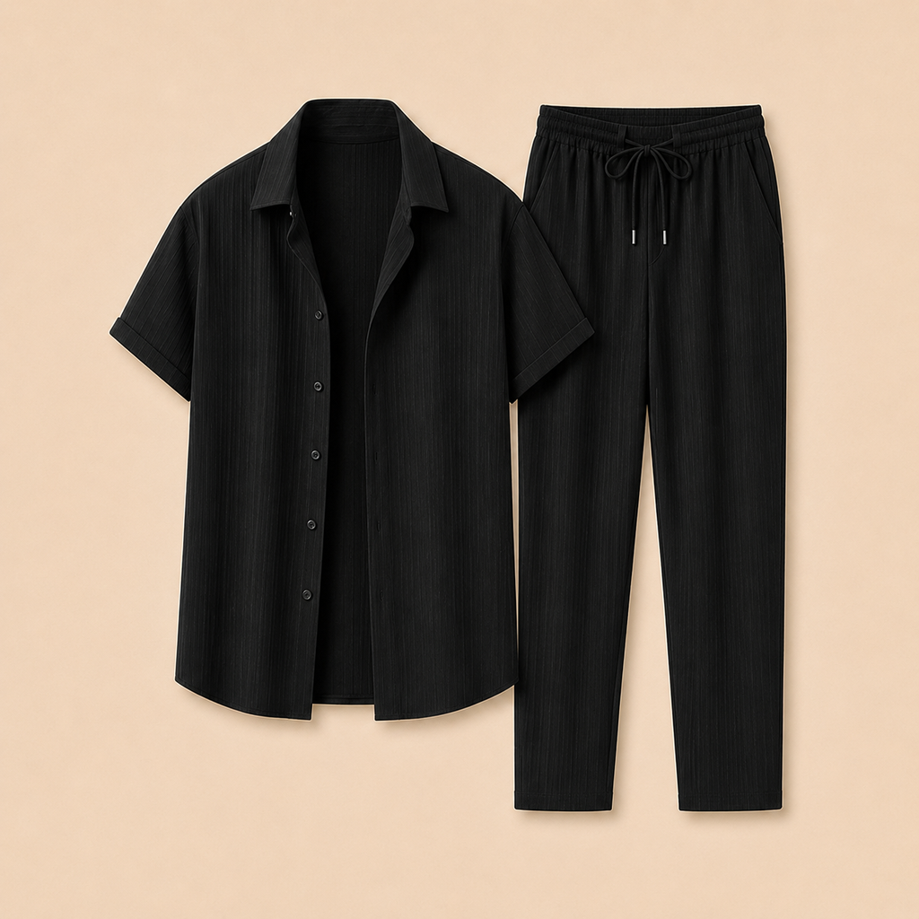 Conjunto Social Masculino | Camisa + Calça Cintura Ajustável | Old Money