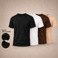 Kit 4 Camisetas Premium | 100% Algodão Masculina