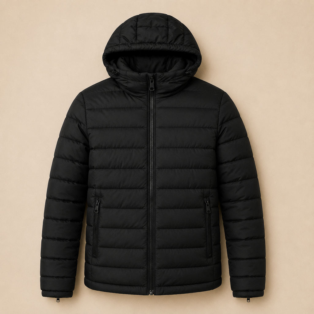 Jaqueta Puffer Impermeável | Capuz Removível | Masculina
