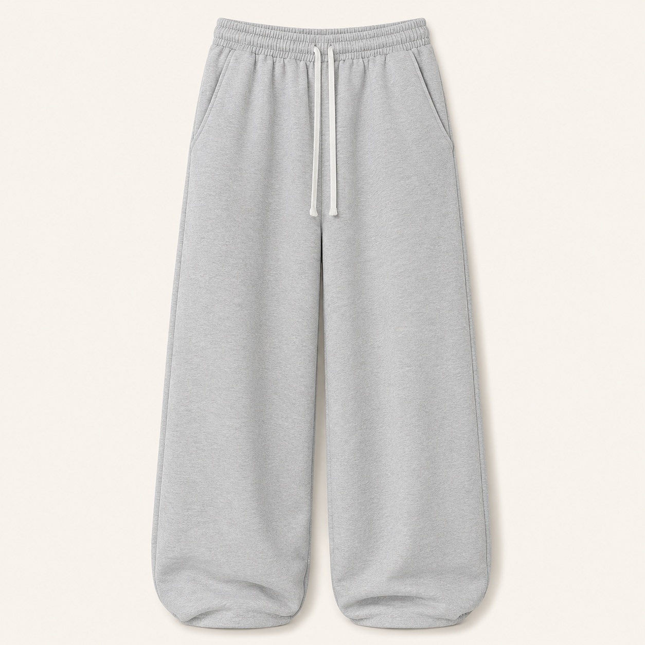 Calça Cargo Baggy Masculina | Moletom Corte Largo com Cordão