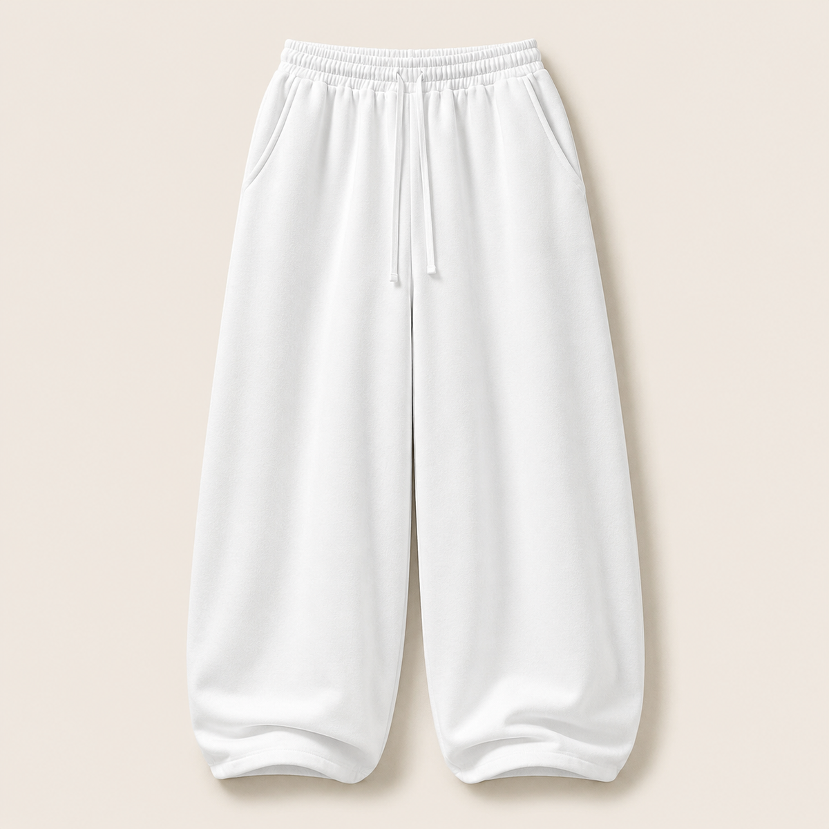 Calça Cargo Baggy Masculina | Moletom Corte Largo com Cordão