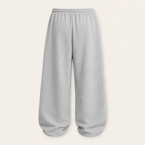 Calça Cargo Baggy Masculina | Moletom Corte Largo com Cordão