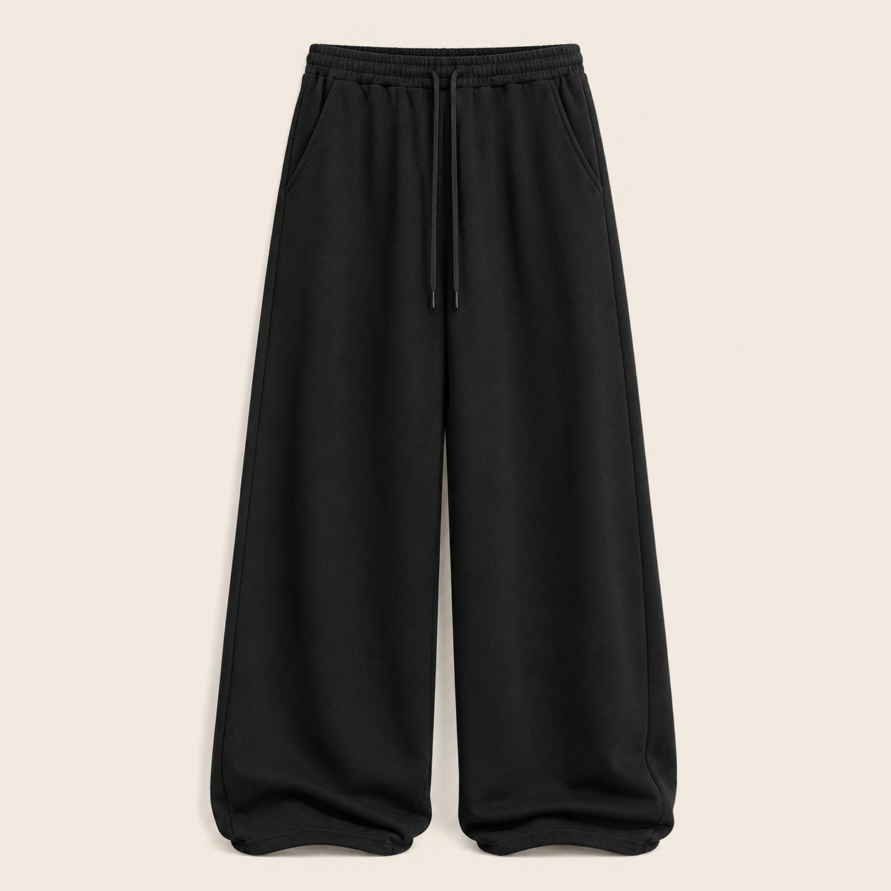 Calça Cargo Baggy Masculina | Moletom Corte Largo com Cordão