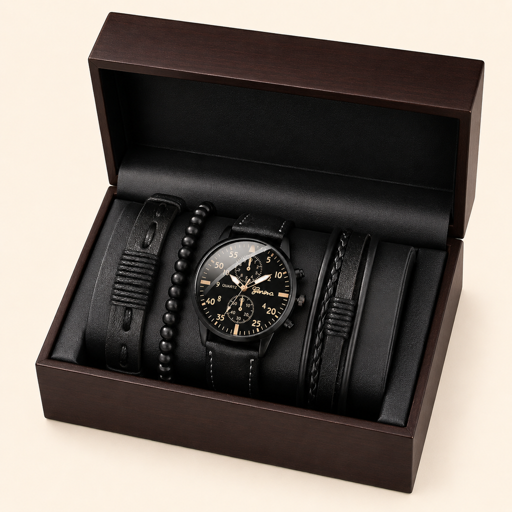 Relógio Masculino Quartzo | Pulseira Couro PU Vintage