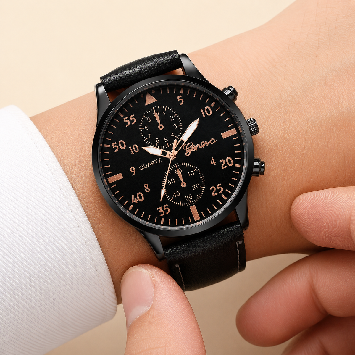 Relógio Masculino Quartzo | Pulseira Couro PU Vintage