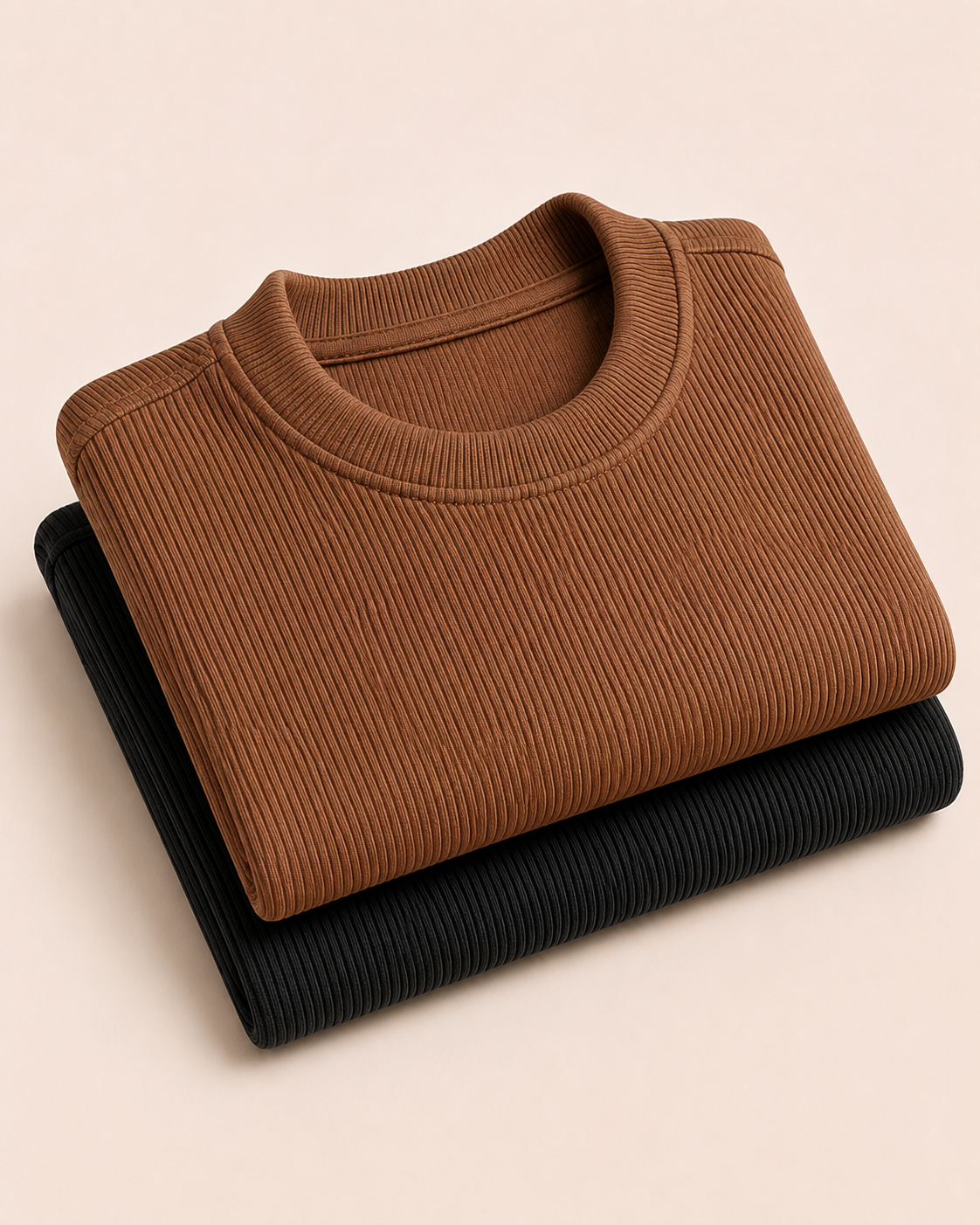Kit 2 Camisetas Canelada Texturizada | Premium Masculina